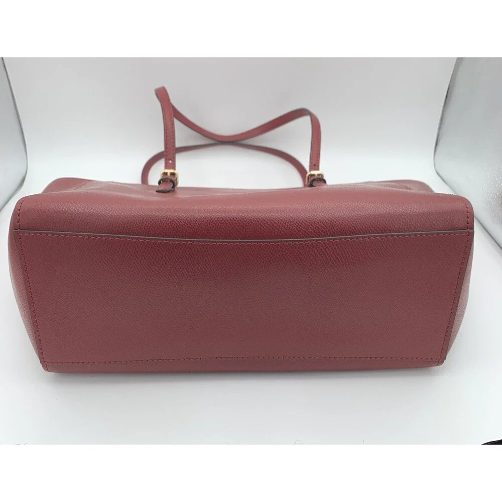 Coach red leather